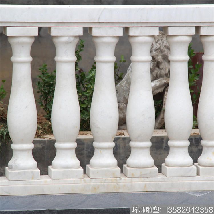 花瓶柱栏杆厂家 自产自销 汉白玉花瓶柱栏杆 黄金麻花瓶柱栏杆 石材栏杆扶手 大理石栏杆护栏