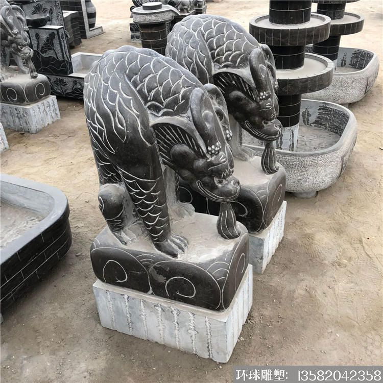 供应汉白玉精雕门墩石一对 石雕石鼓 抱鼓石 青石门鼓石 石头门墩 可定制5